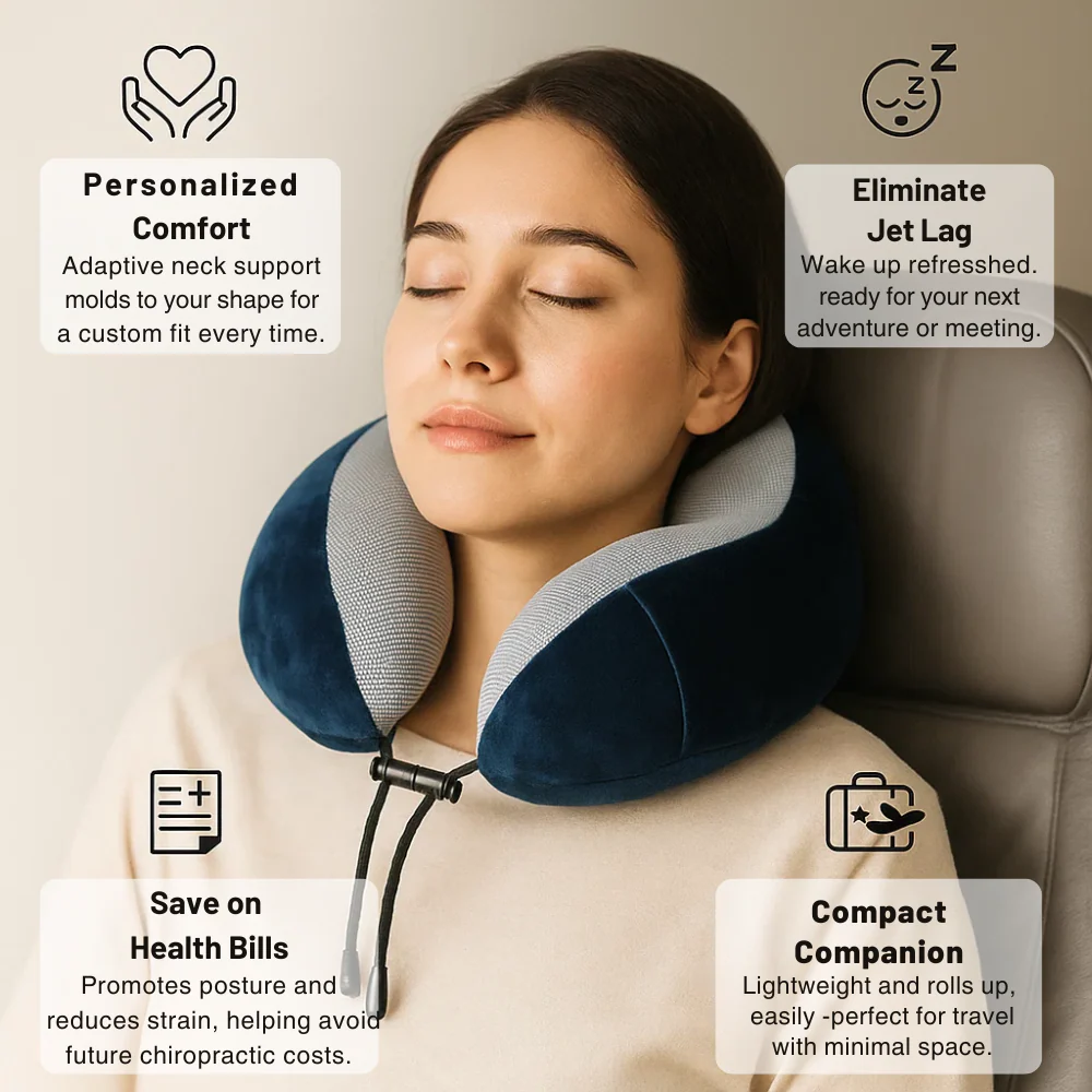 AirRest® Memory Foam Travel Pillow - Image 2